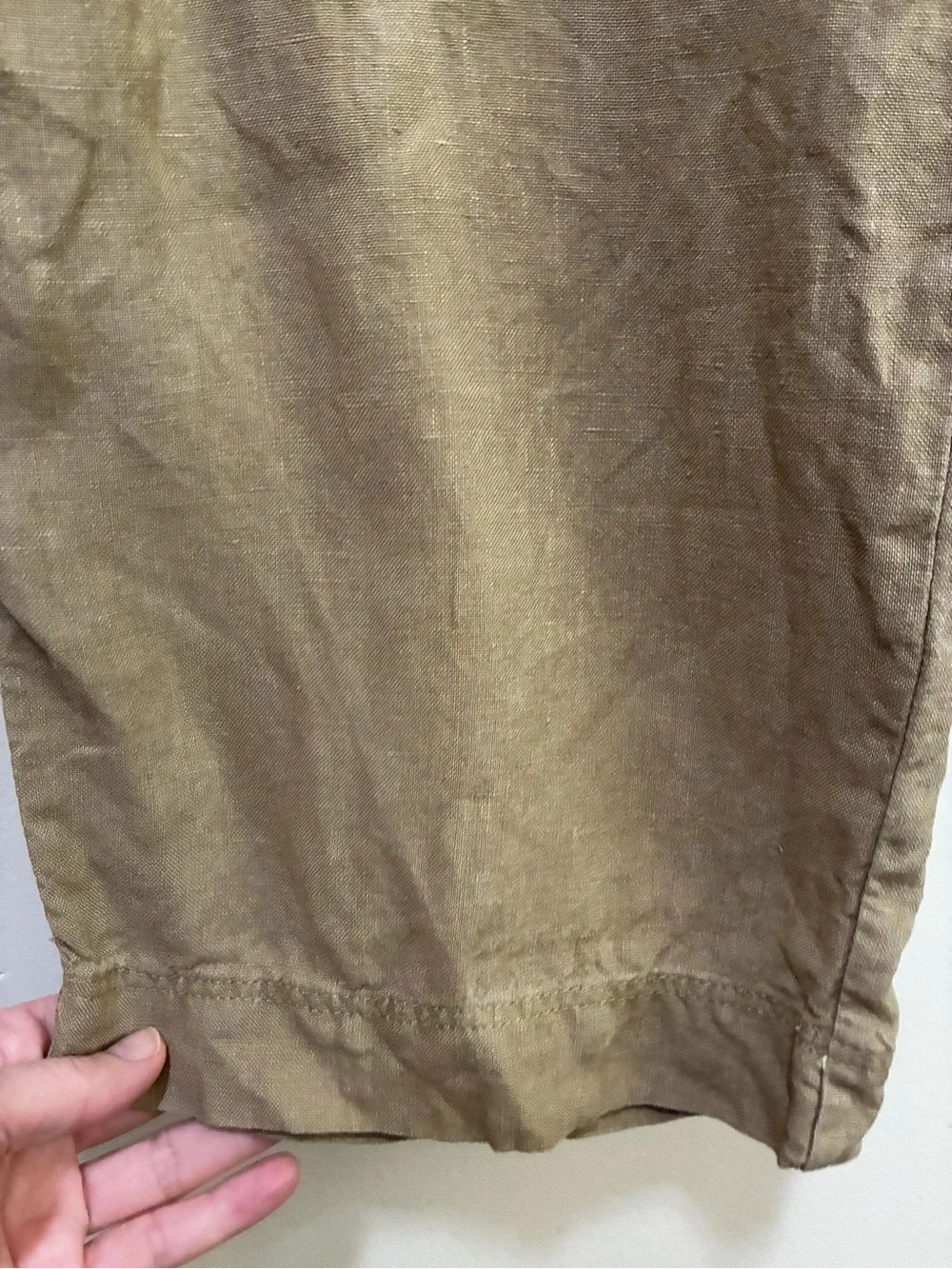 Murano Baird McNutt Irish Linen Men's Drawstring Chino Pants Khaki Brown